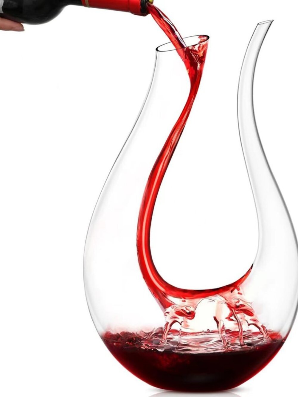 Elegant Hand Blown Crystal Wine Decanter & Aerator - Perfect Gift for Wine